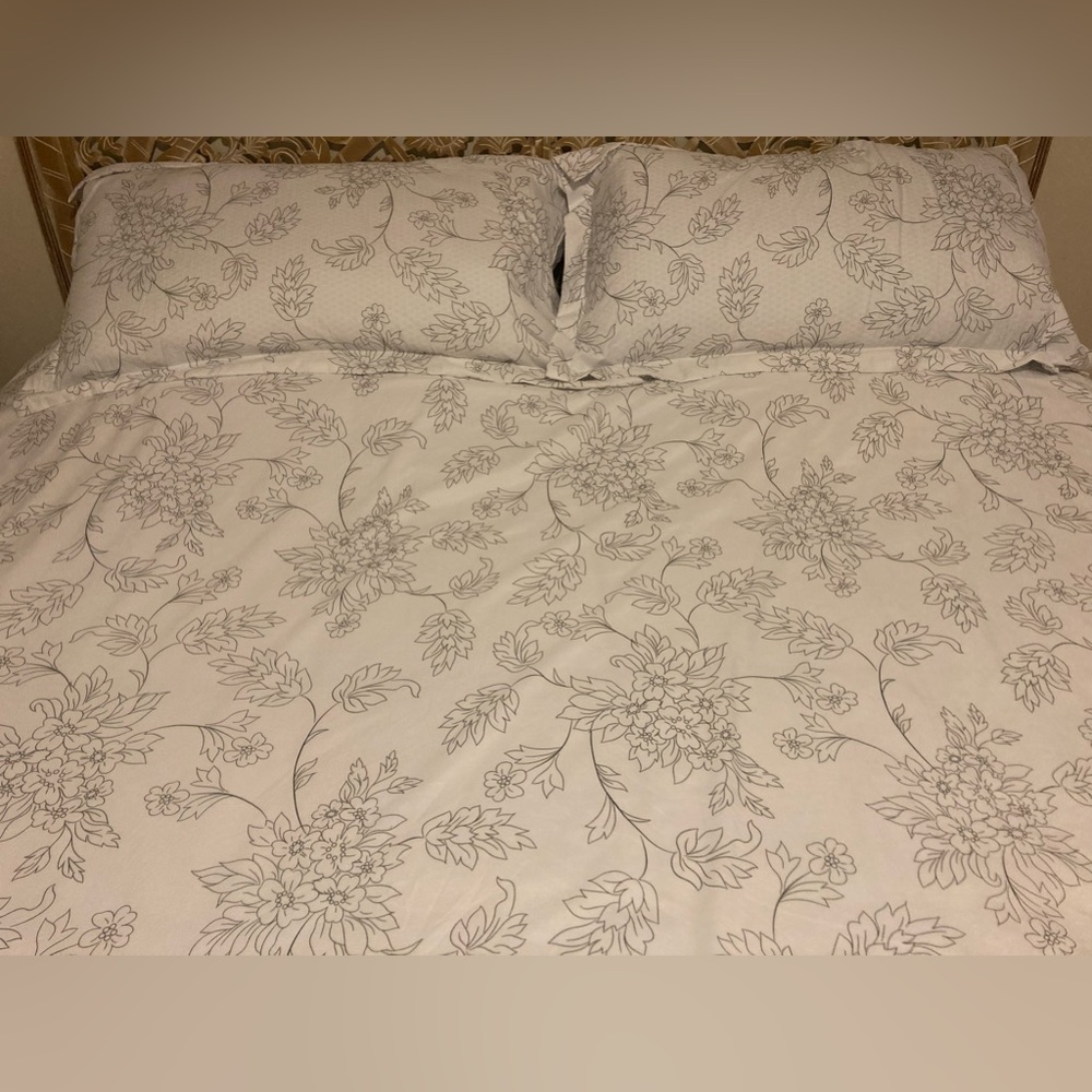 King Duvet Cover with 2 king pillow cases.